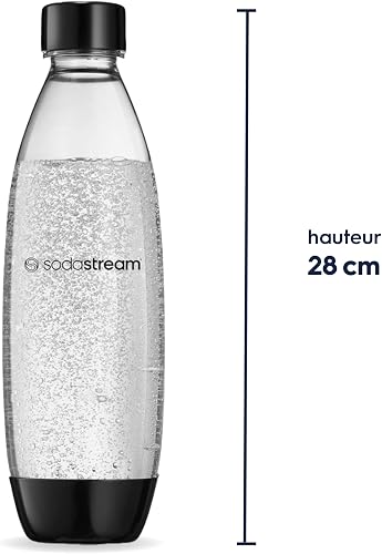 Sodastream Fuse – Lot de 2 bouteilles réutilisables 1L sans BPA, lavables au lave-vaisselle, noires - 9