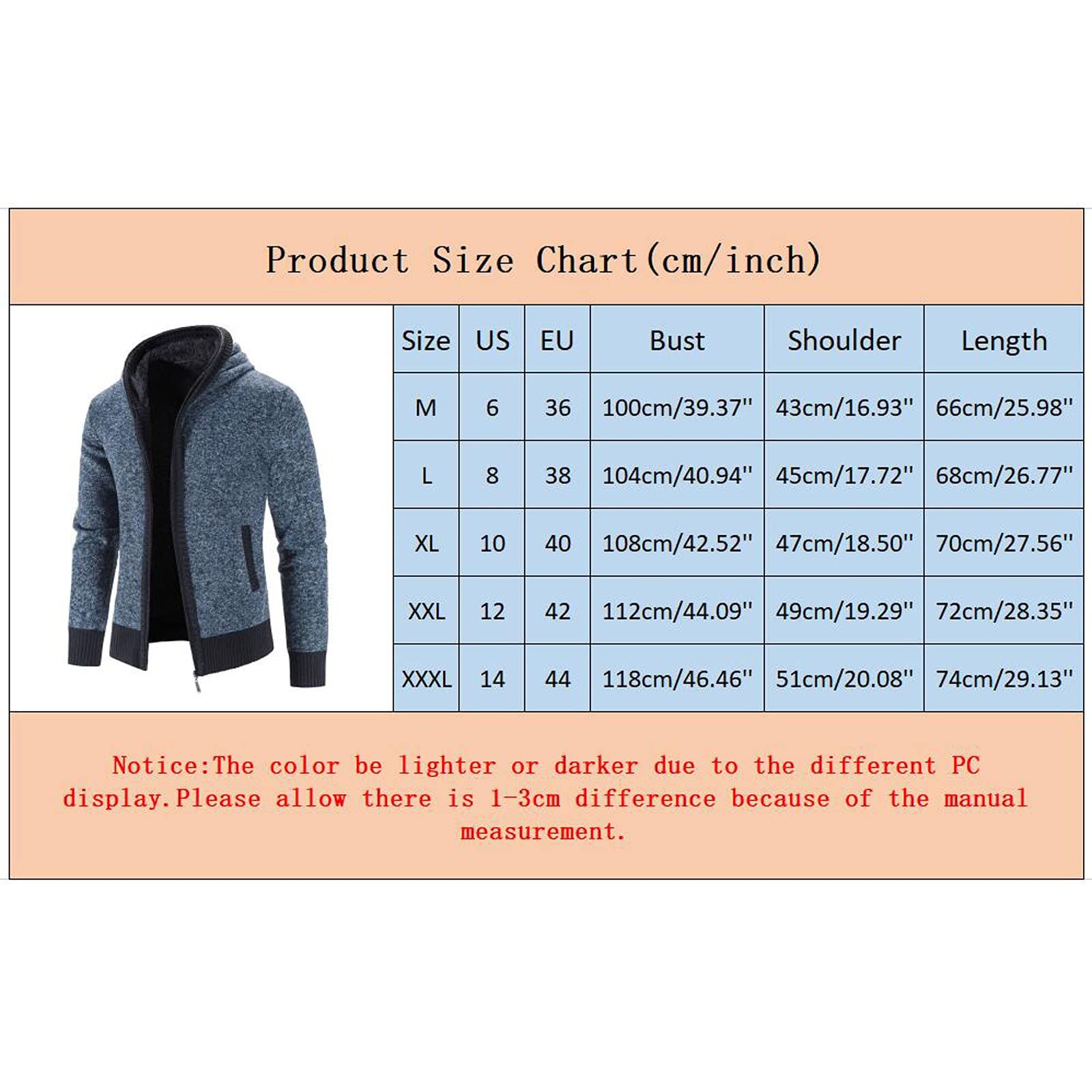 Cardigan da uomo lavorato a maglia grossa, tinta unita, foderato in pile, giacca in lana, cardigan unisex fatto a mano, caldo autunno e inverno risvolto maglione cappotto
