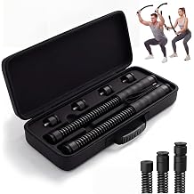 Ropeless Battle Ropes for Home Gym, 3 Adjustable Resistance, Heavy Duty Cordless Battle Ropes for HIIT, Full Body Workout, Men &amp; Women, Black