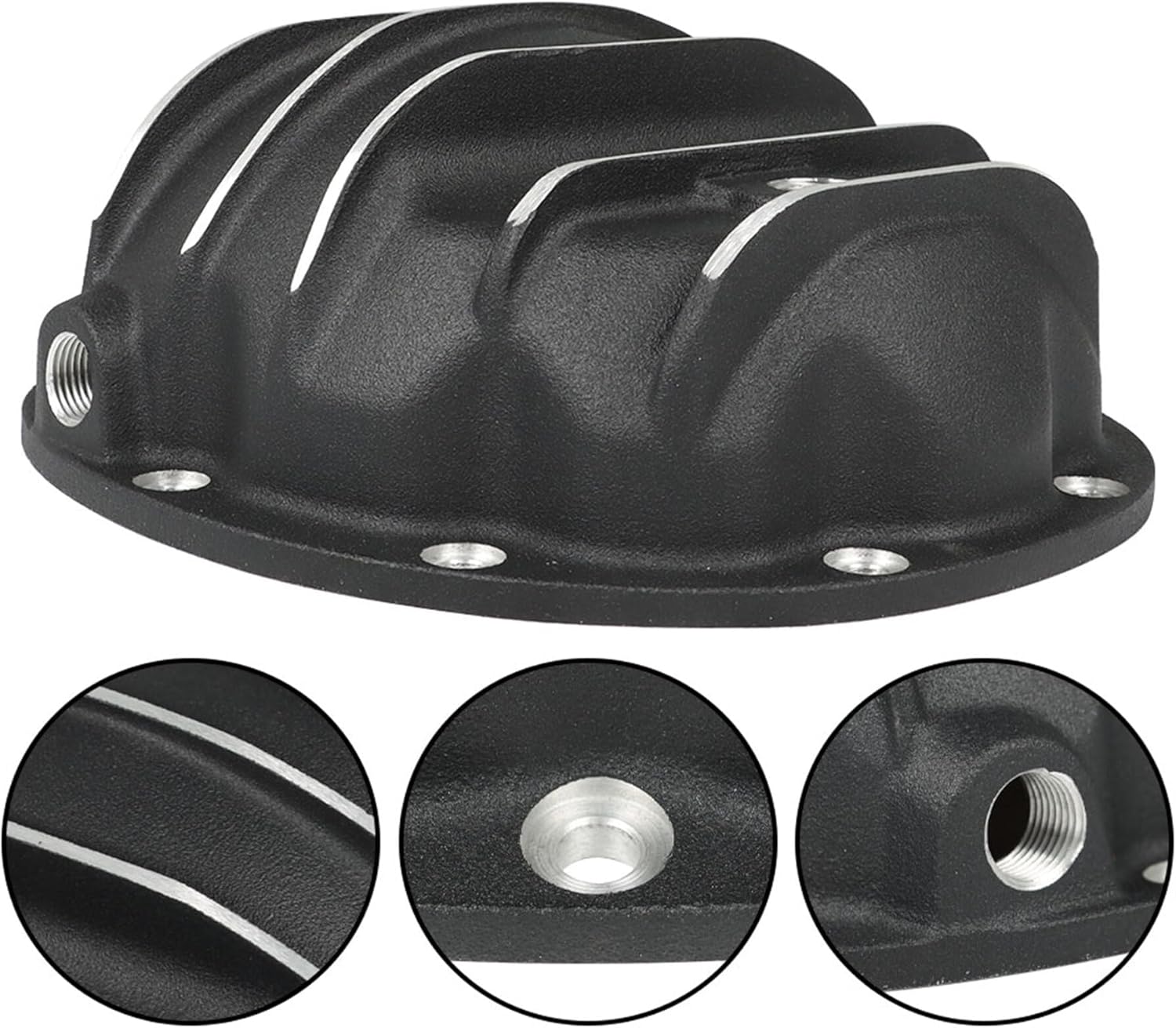 Black Finned Dana 35 Differential Cover 10 Bolts Replacement for Dana 35 10-Bolt Replacement for Wagoneer 1984-1990