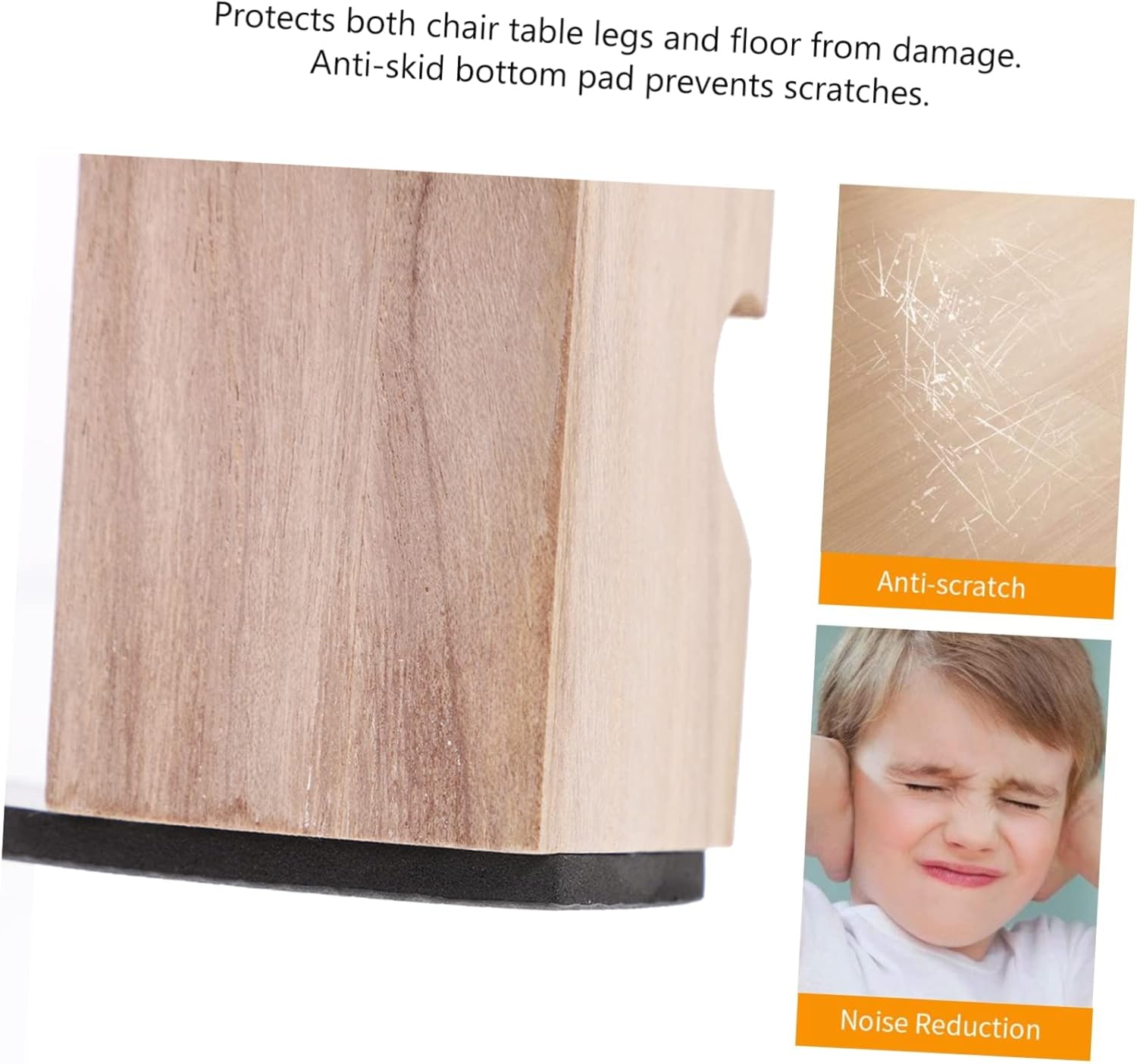 100pcs Non-Slip Furniture Pads Anti-Skid Chair Leg Floor Protectors Material Noise Reduction Self-Adhesive Feet Cover for Smooth Surfaces for Hardwood Floors