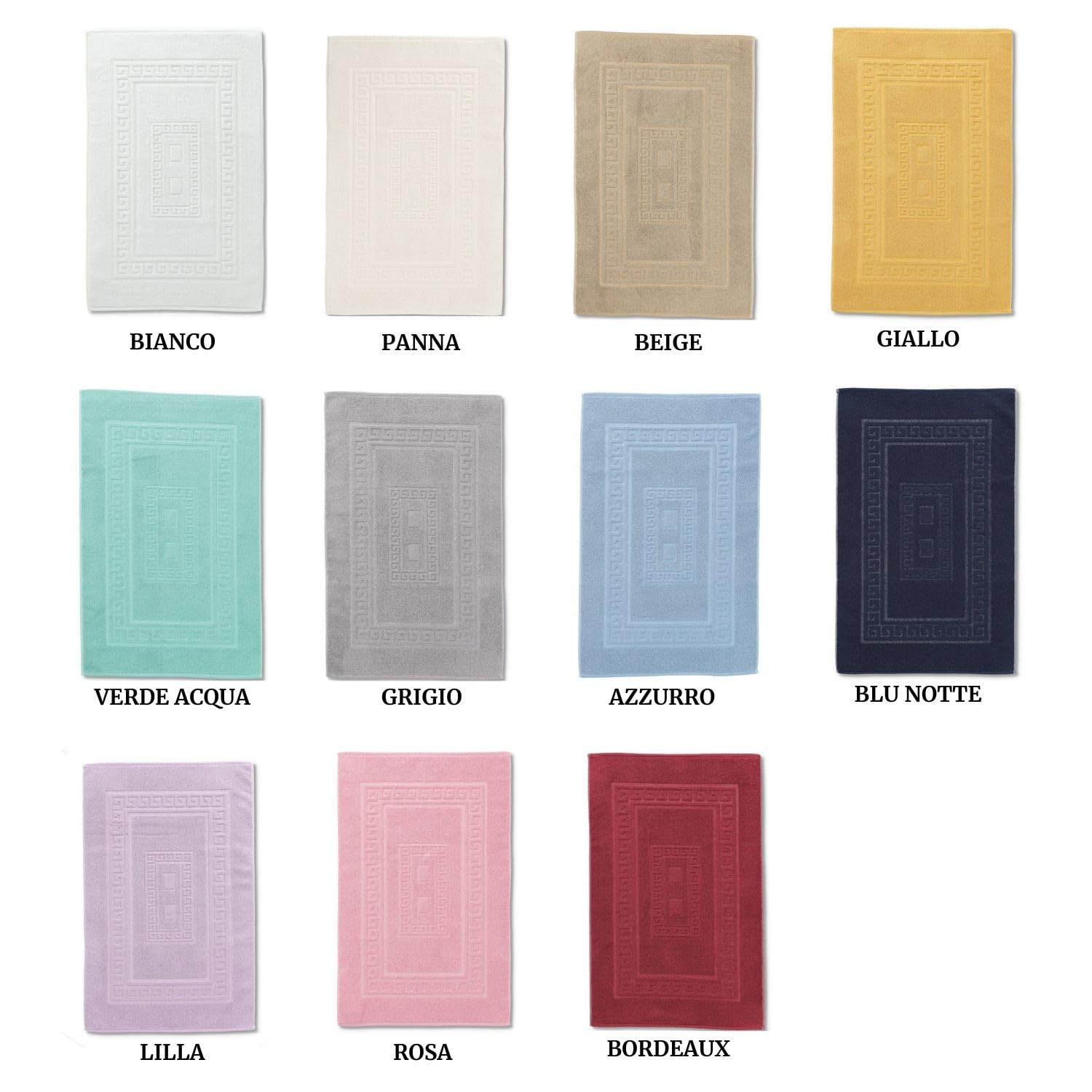 CASA TESSILE Tappetino da bagno in spugna 60 x 120 cm Torino - Panna