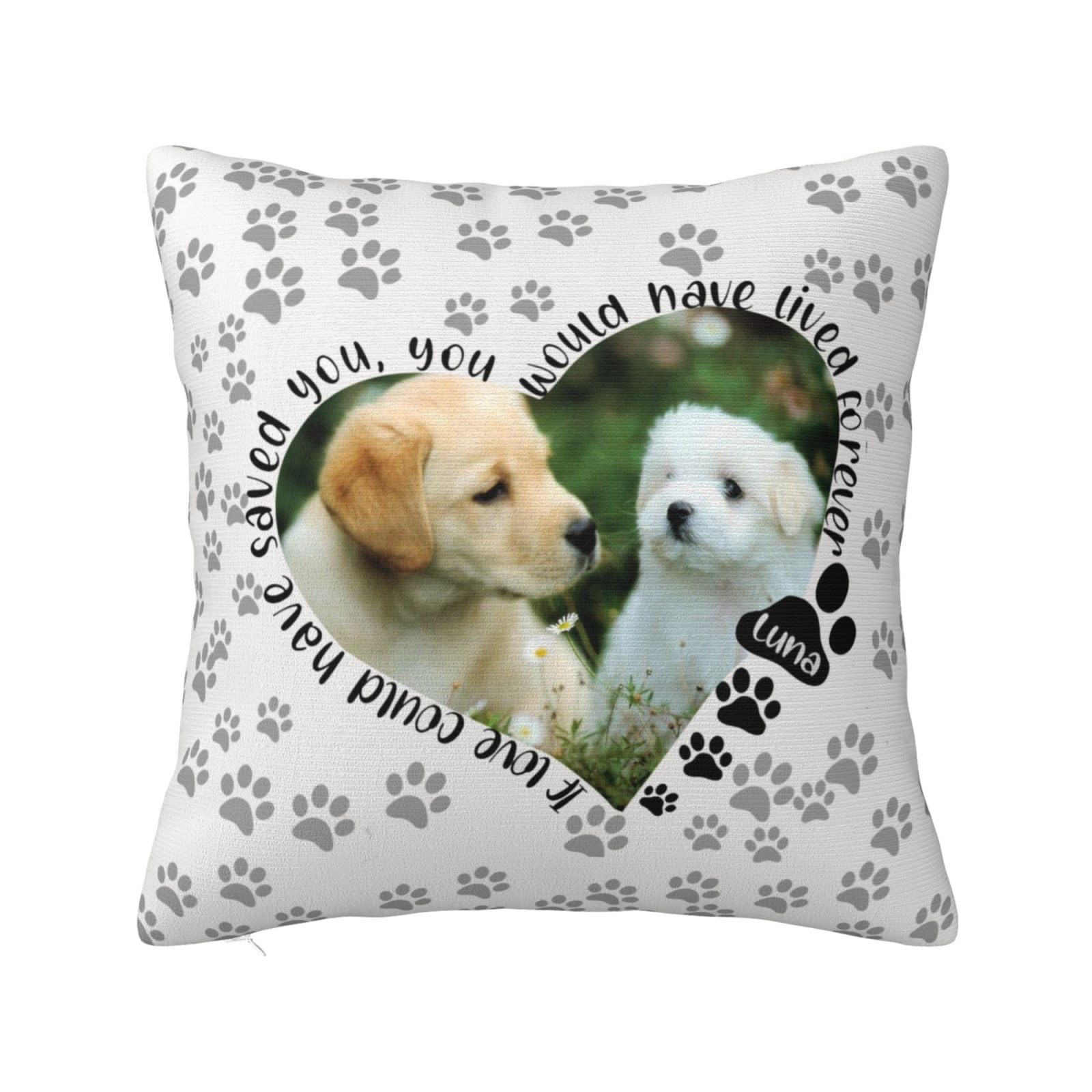 Rifyta Dog Memorial Gifts Personalised Dog Gifts Pet Memorial Gifts Pet Bereavement Gifts Personalised Cushions with Photo Two-Sides Printed Cushion Covers (style 10)