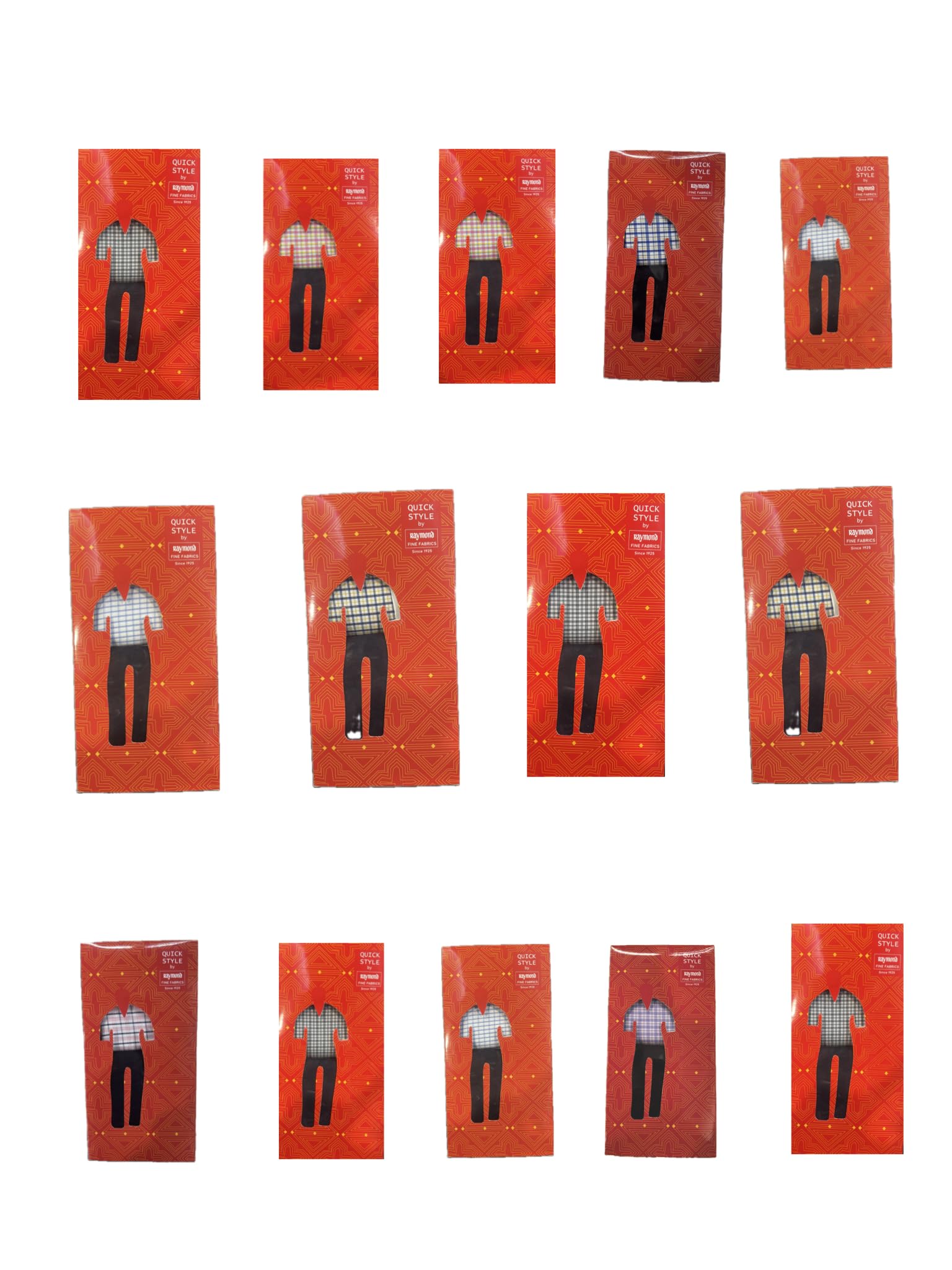 Raymond Fabrics Trouser Shirt Fabric Combo Box (Multicolour, Unstitched, All Weather Fabric) (MULTICOLOUR, Pack of 14) 4