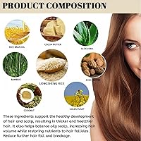 Vista 5 de 2Pcs Rice Water Shampoo Bar for Hair Growth, Protein Shampoo Bar Bulk, Root White Coverage Hair Darkening, Volumizing and Strengthening