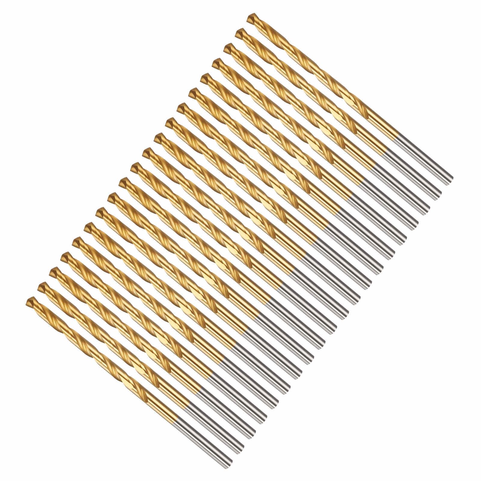 CoCud 4.8mm Drill Bit, 3/16" Cutting Diameter, 4341 HSS Jobber Bits TiN Coated 135° Cutting Angle