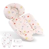 Mamaroo Infant Insert Compatible with 4moms Mamaroo & RockaRoo Swing&comma; Mamaroo Newborn Insert with Enlarged Head & Body Support Cushion&comma; Reversible Design&comma; Breathable Soft Fabric with Rainbow