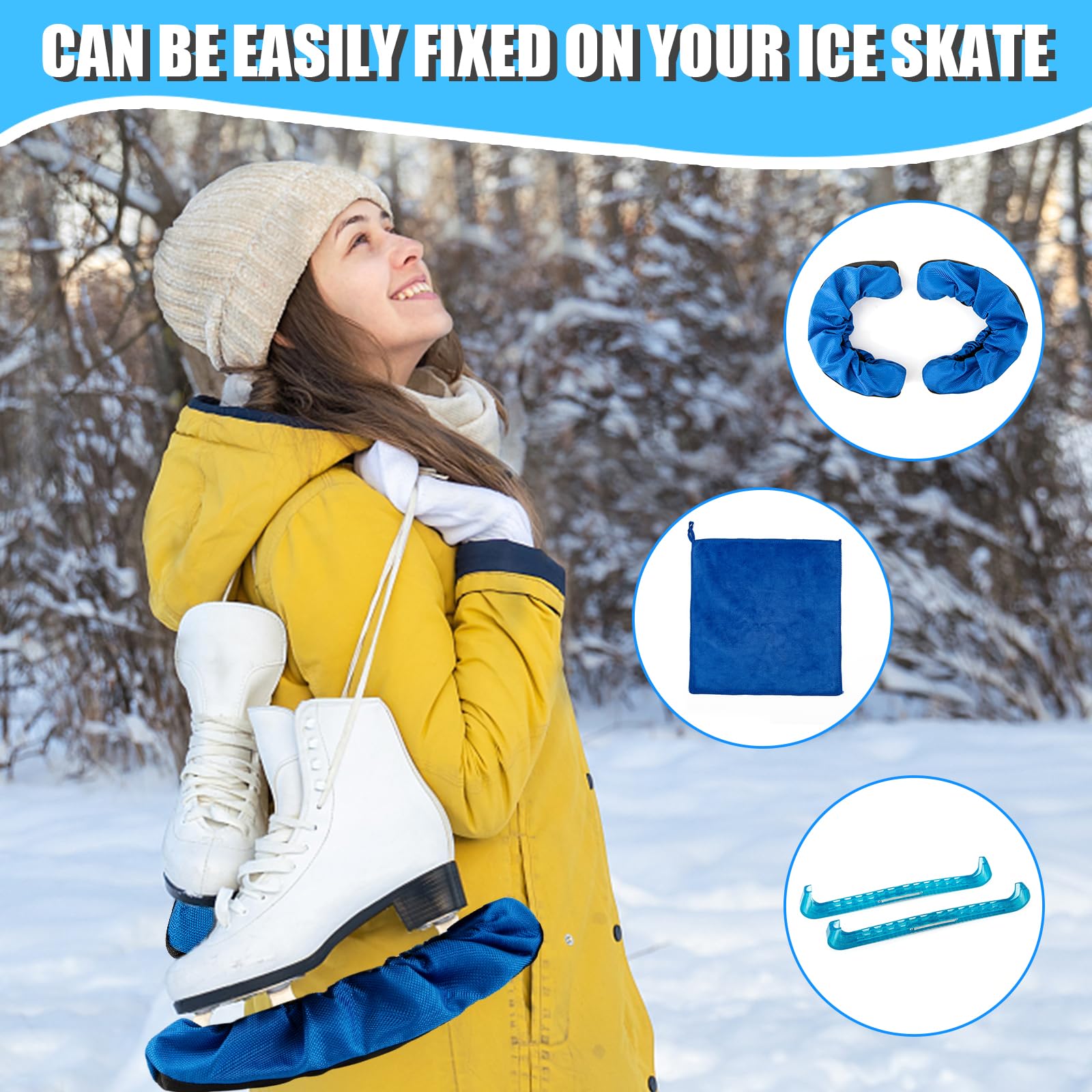 F Fityle 2 Pezzi Protezioni Per Pattini Da Ghiaccio Pattini Da Hockey