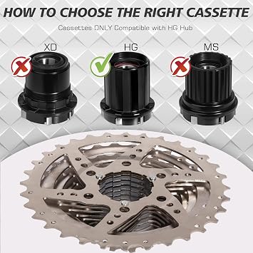 Cassette 8/9/10/11/12 Speed 11-25/28/32/34/36/40/42/46/50/52T,Bicycle Freewheel Fit Mountain Bike/Road Bike/XC/DH/AM,Compatible with Shimano Sram