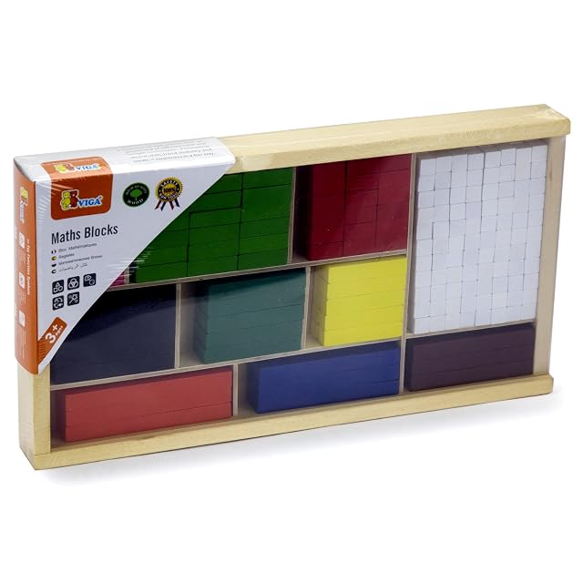 Foto 2 de 3 de VIGA - Juego Educativo para matemáticas - Regletas de Cuisenaire - Madera (56166)