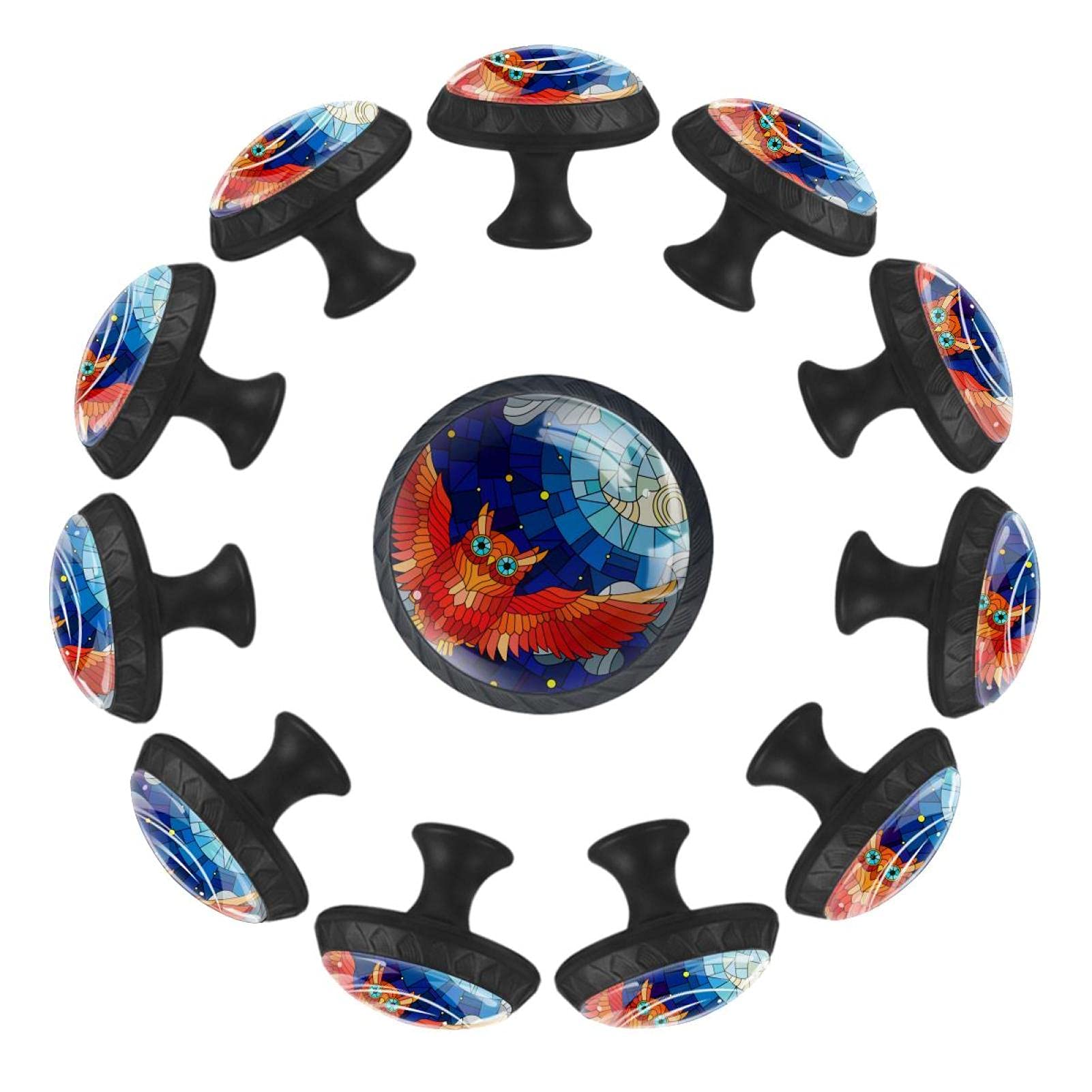 Boutons de tiroir en verre teinté de 35 mm au design épuré pour commode chic