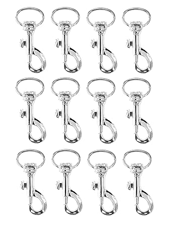 BRUFER 209353-1 Swivel Eye Snap Hook Bolt Snap 2-inch by 1/4-inch Nickel Plated - 1 dozen (12 pieces) Bulk Pack