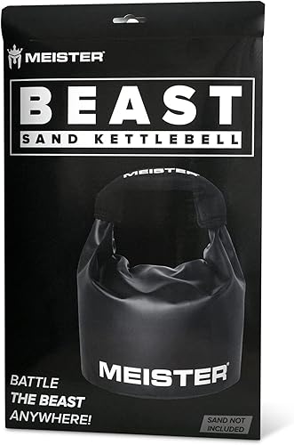 Miniatura 6 de Meister BEAST - Pesa rusa portátil de arena, peso de bolsa de arena suave, 25 libras, 24.9 lbs, color negro