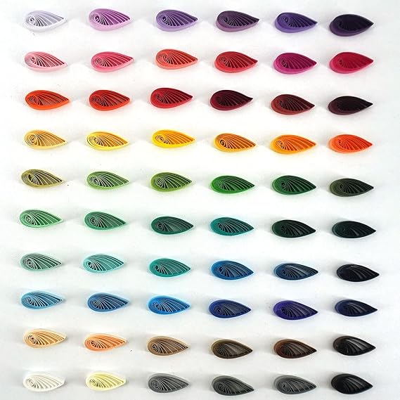 JUYA Solid-Color Quilling Strips Set 60 Colors 6000 Strips 2mm/0.08in
