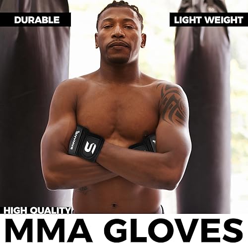 Miniatura 8 de SAWANS Guantes de karate, guantes de boxeo, artes marciales, combate, taekwondo, kickboxing, combate, grappling, entrenamiento para mujeres, hombres