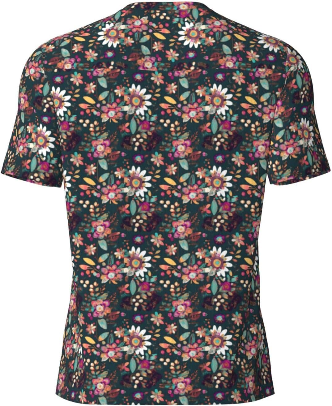 Colorful Boho Floral Print Men's Football Jersey Breathable Training Match Soccer Shirt Athletic Casual Wear