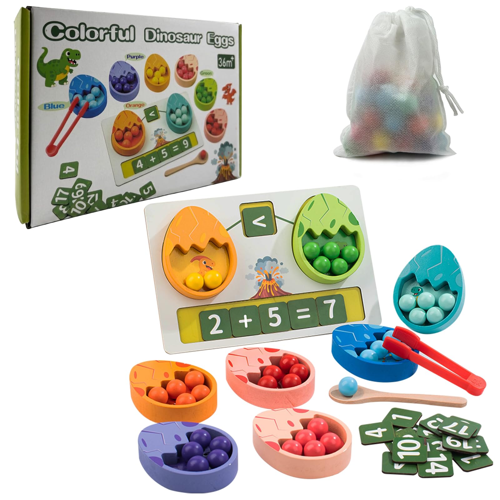 ZUNIPLEX Colour Sorting Toys for Toddlers,Montessori Educational Toys with Tweezers,Fine Motor Skills Activities,Creative Gifts for 3 4 5 6 Years Boys Girls