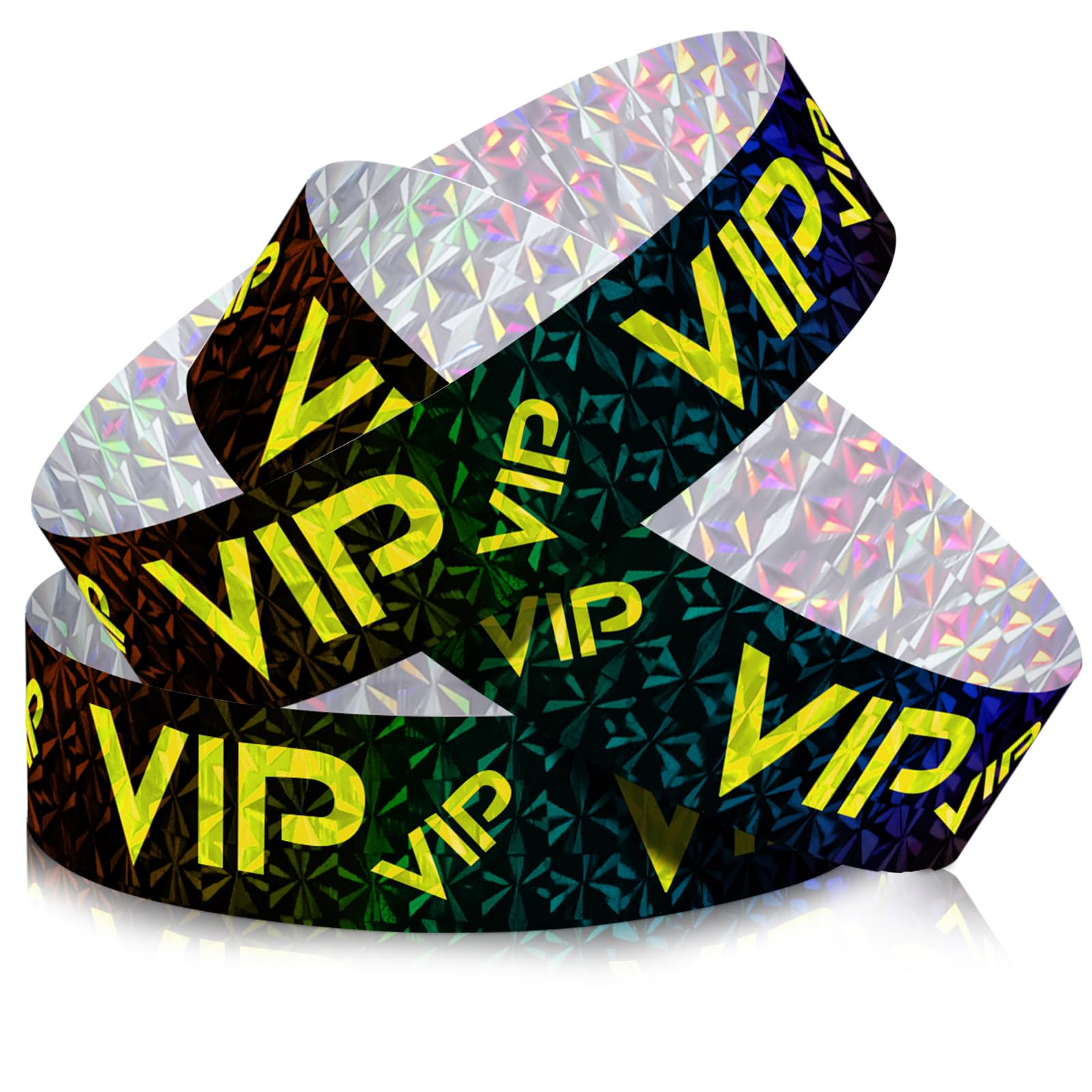 Teling 500 Pcs VIP Plastic Wristbands for Events, 9.84 x 1.2 inches