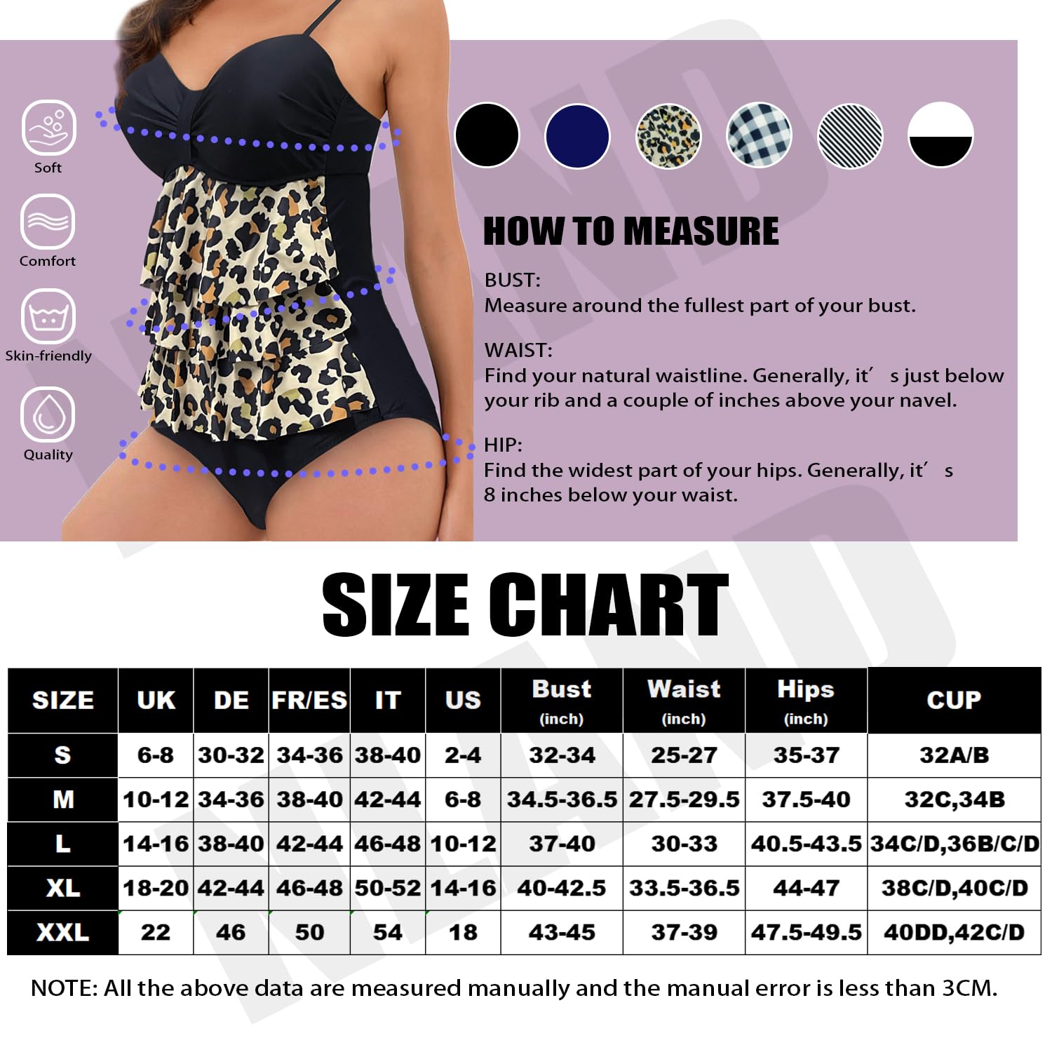 Costume Intero Donna Controllo della Pancia Push Up Regolabile Costumi Interi Vita Alta Volant Halter Monokini da Spiaggia