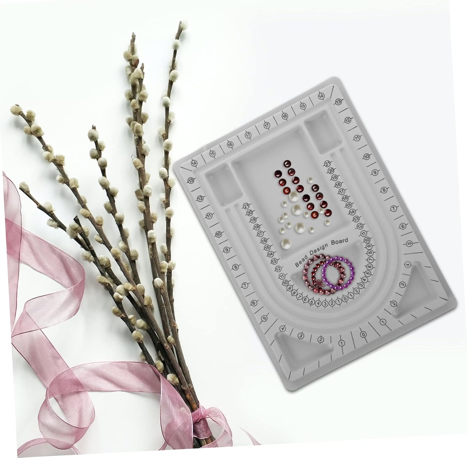 CORHAD Necklace Design Plate Set 2pcs Beading Board Mats for Jewelry Making Bead Necklace Making Plate