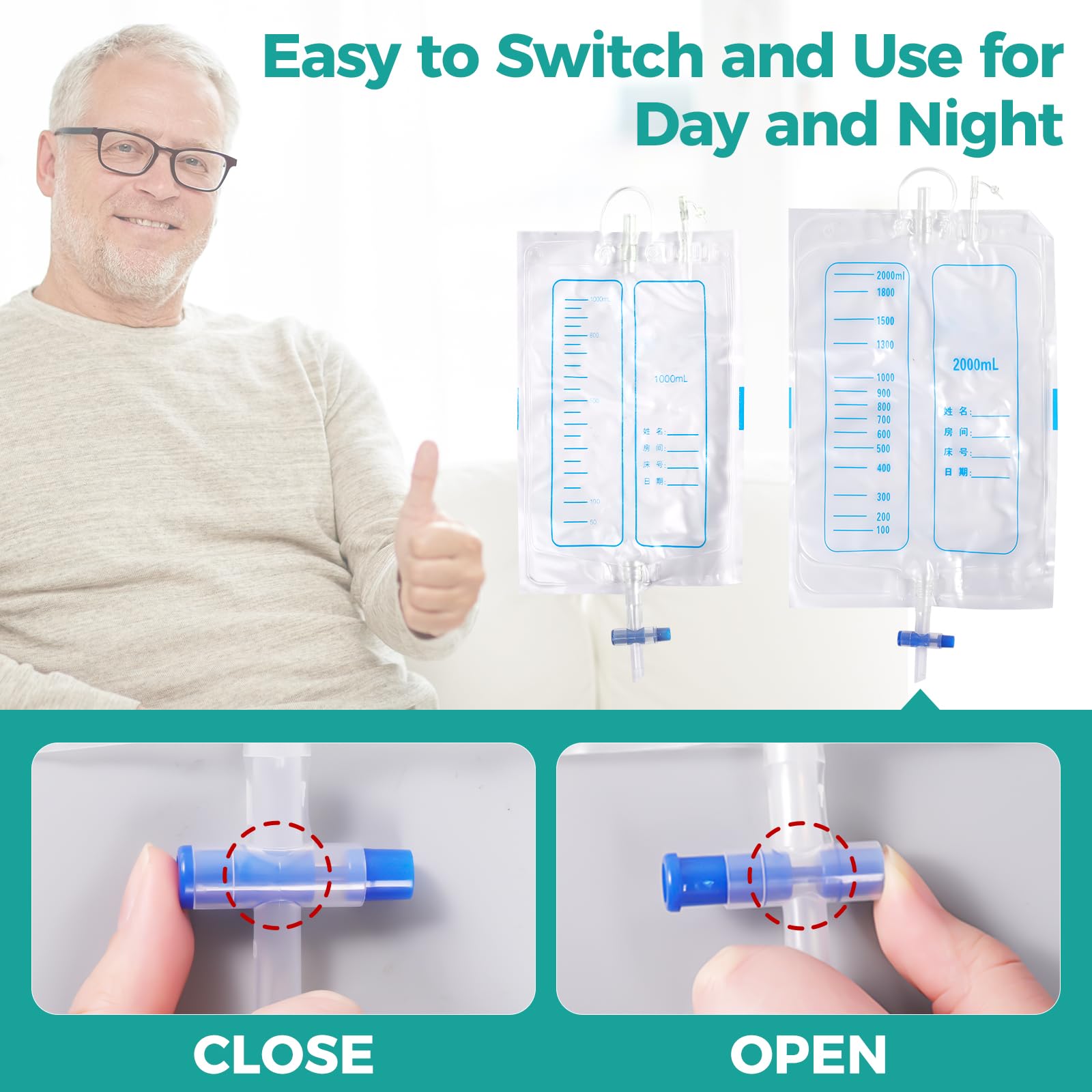 Orinal portátil para hombres (ancianos)