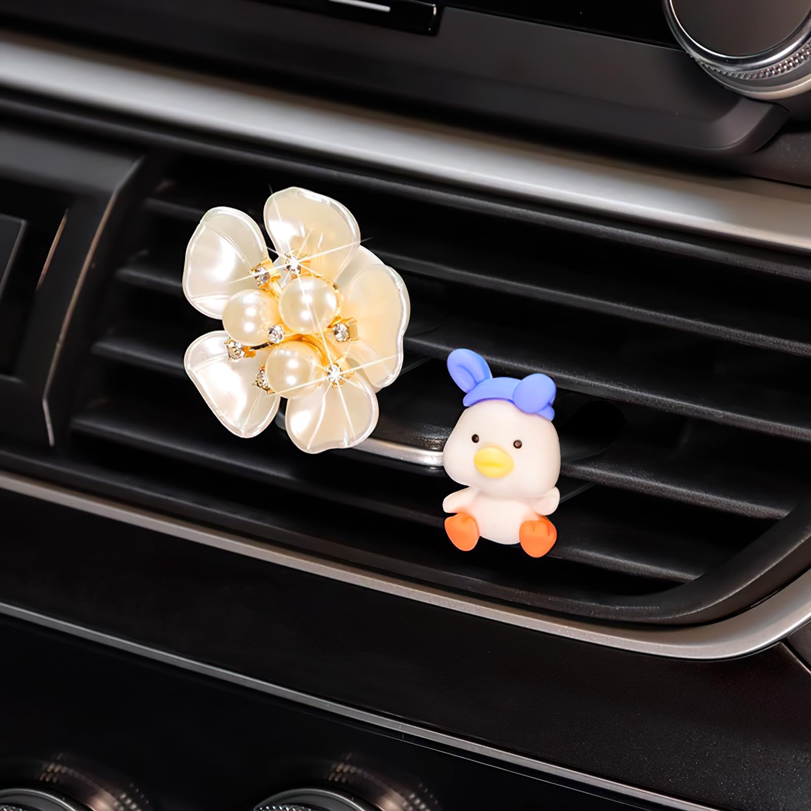 Healeved Clip per Deodoranti per Auto Clip per Bocchette D’aria Set da 100 Pezzi in Metallo Nero Facile Installazione e Decorazione Personalizzata
