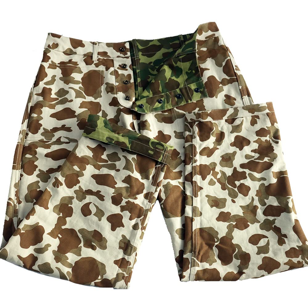 WW2 Pacific Camo Uniforme Vintage US Navy Field Jacket Pantalon Réplique WWII USMCHBT Vêtements Camouflage Double Face