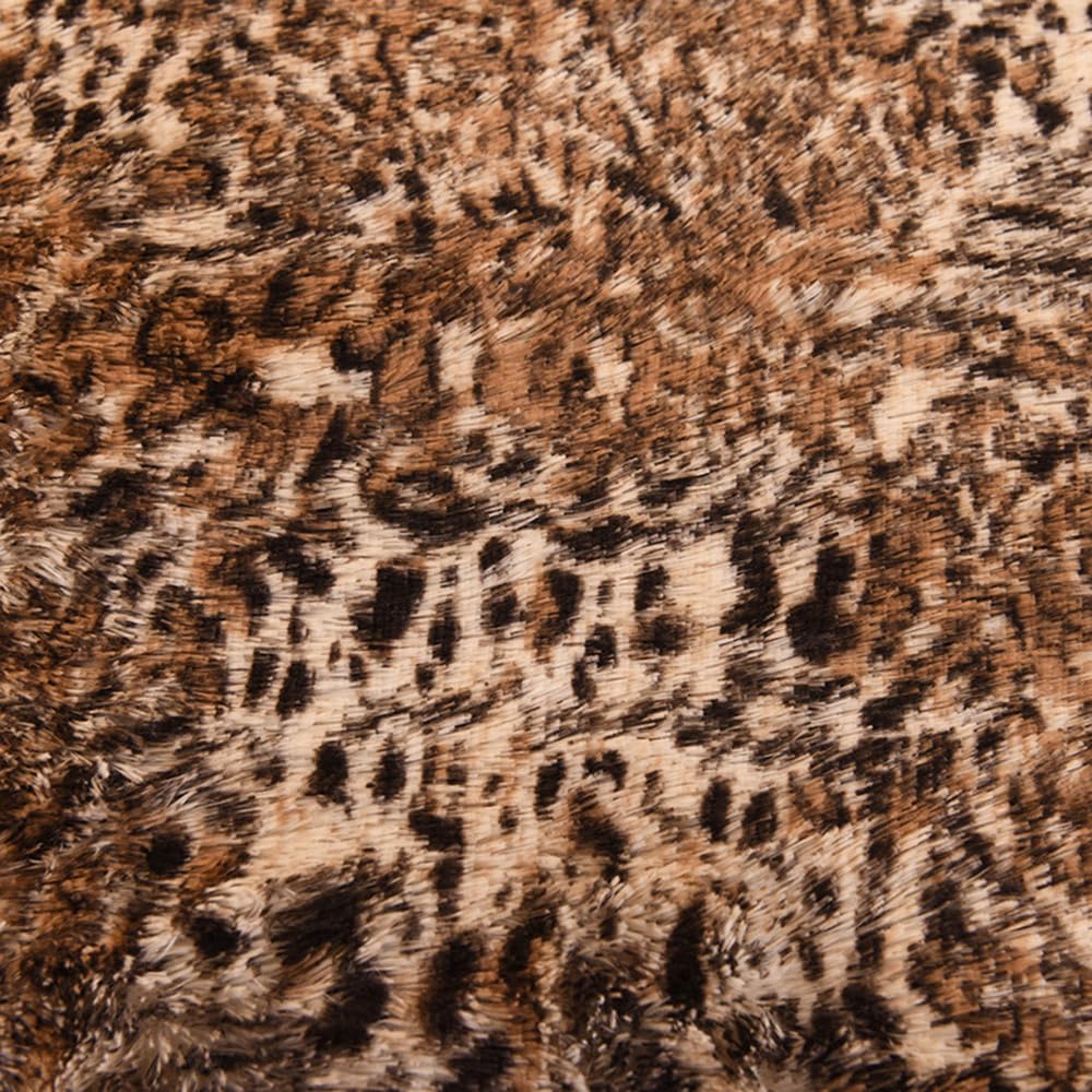 ZIQINPSQ Zotteliges Plüsch-Bettwäsche-Set, Batik-Kunstfell-Bettwäsche für Teenager und Mädchen, weicher Samt, flauschig, Bett-Set (Leopard, Einzelbett)