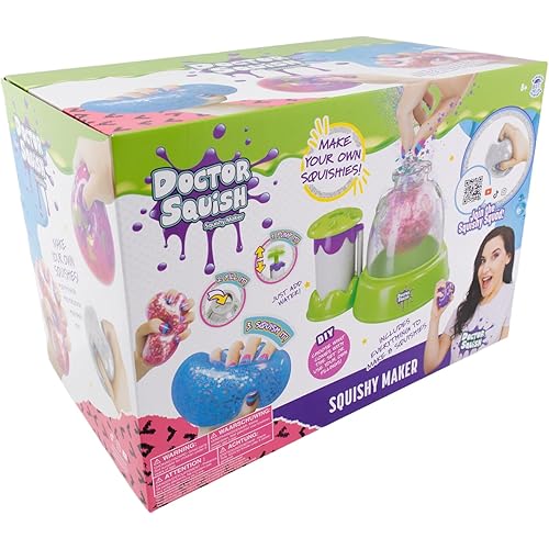Doctor Squish Squishy Maker Station | DIY Make Your Squishies Kit | All Inclusive with Sparkles & Slime Powder | Ages 8 & Up