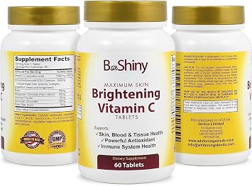 Vitamin C Complex 1000 mg Tablets for Skin Lightening Brightening Antioxidant with Rose Hips and Bioflavinoids Immune Support Supplement Healthy Aging Builds Energy and Overall Well Being