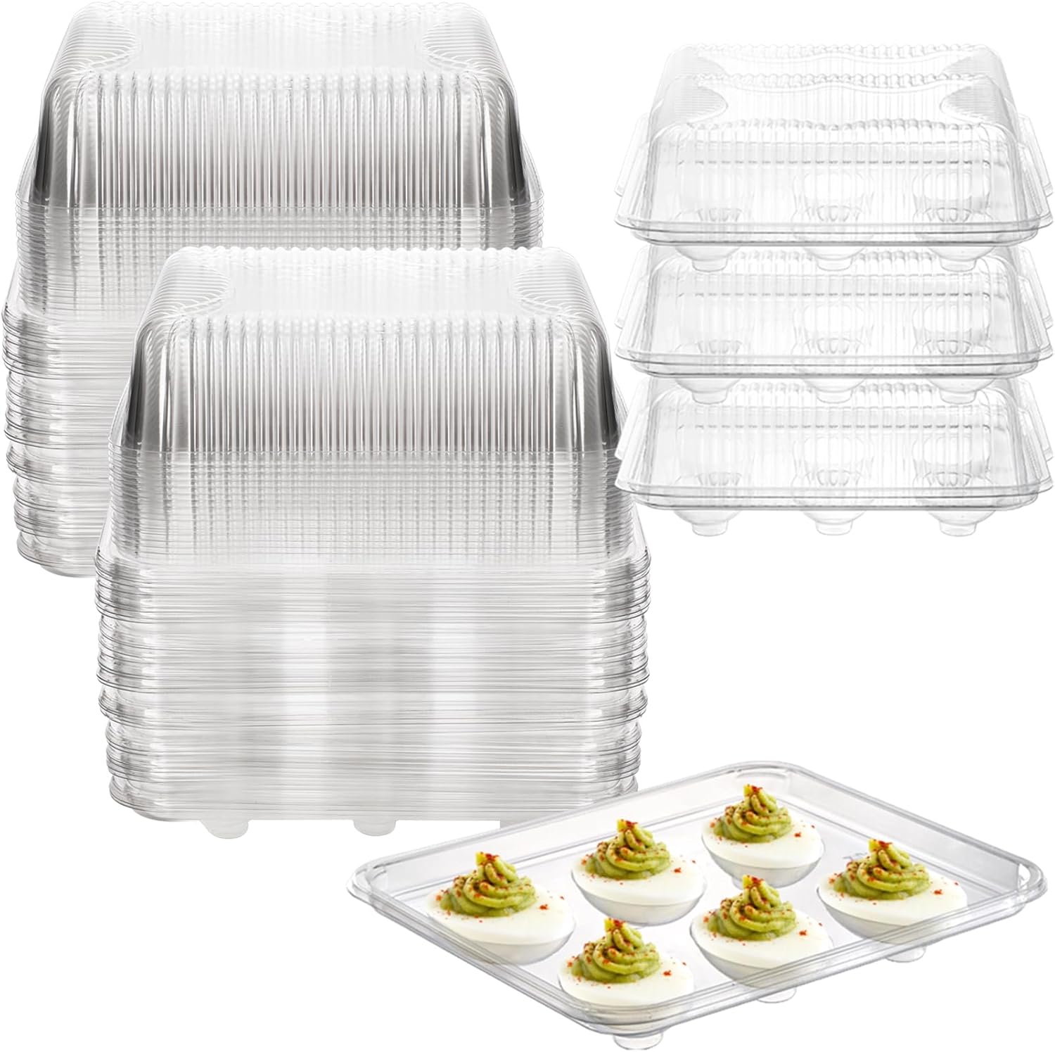 Yopay Plastic Deviled Egg Trays 50 Pack com Tampa, Angola Ubuy