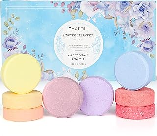 PHATOIL 8 Pack Shower Steamers Aromatherapy, Shower Bombs with Essential Oils for SPA Relaxation, Christmas Birthday Valen...