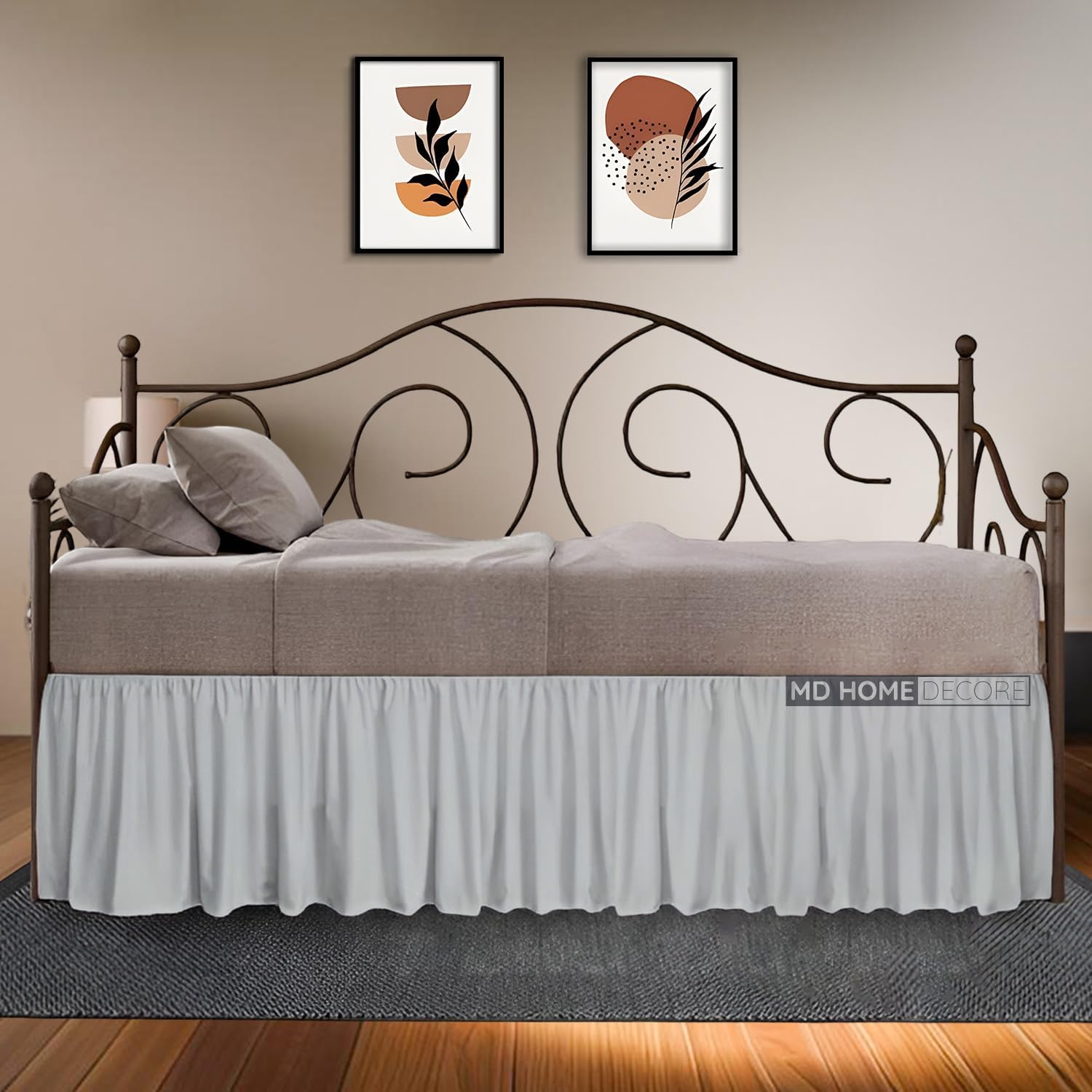 Amazon.com: Ruffled Daybed Twin Size, 14 Inch Drop Ruffled Bed Skirt ...