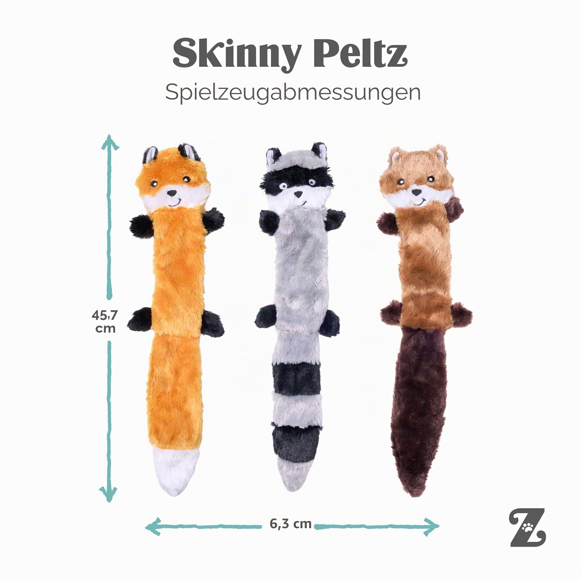 ZippyPaws Skinny Peltz – Groß (3er-Pack)