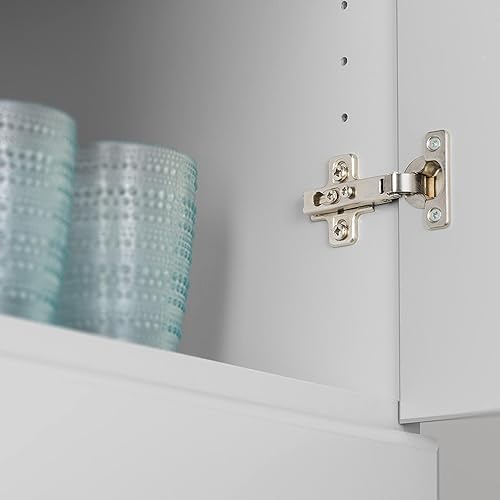 Miniatura 16 de Prepac Elite - Armario de pared de 54 pulgadas, armario de almacenamiento gris claro con 2 estantes ajustables, almacenamiento para despensa, cocina