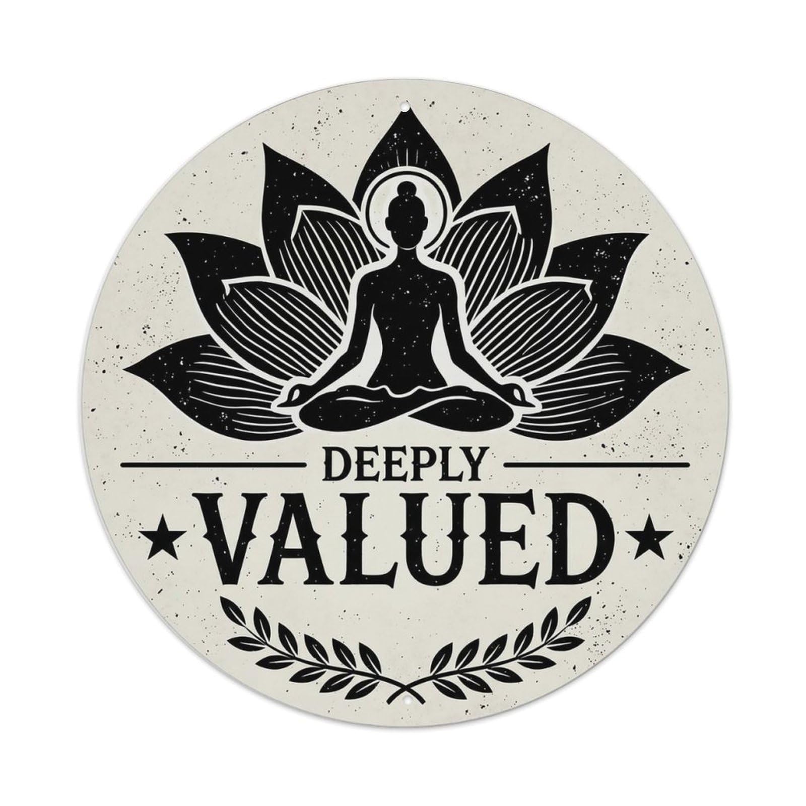 Zen Flower Meditation Den Valued Metal Tin Sign