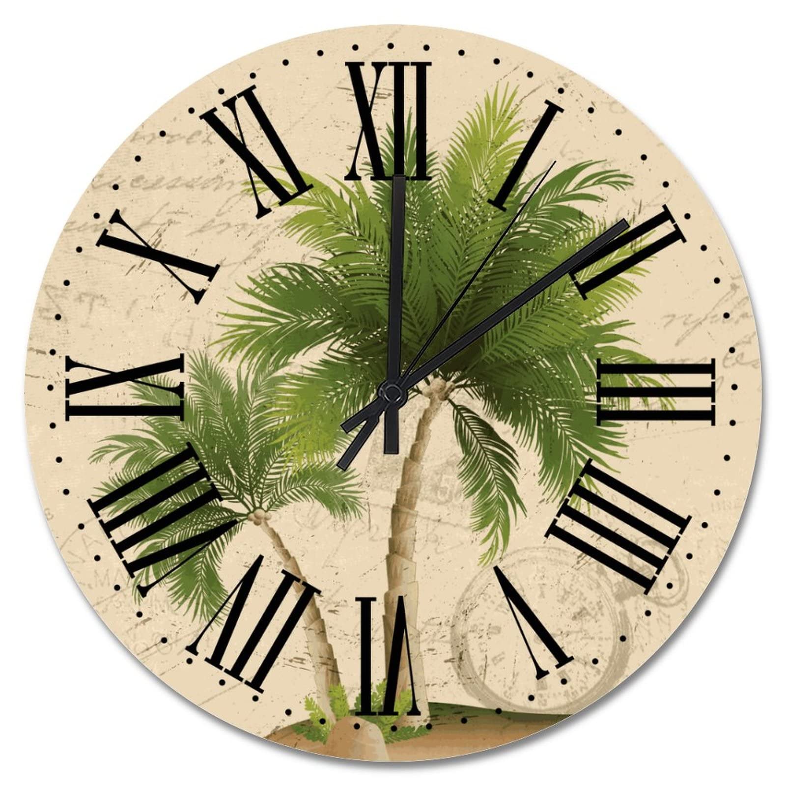 Grande horloge murale rustique antique vintage 38cm pour décoration