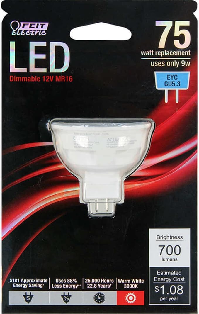 Feit Electric BPEYC/LED Dimmable LED Light Bulb, 12 Volts