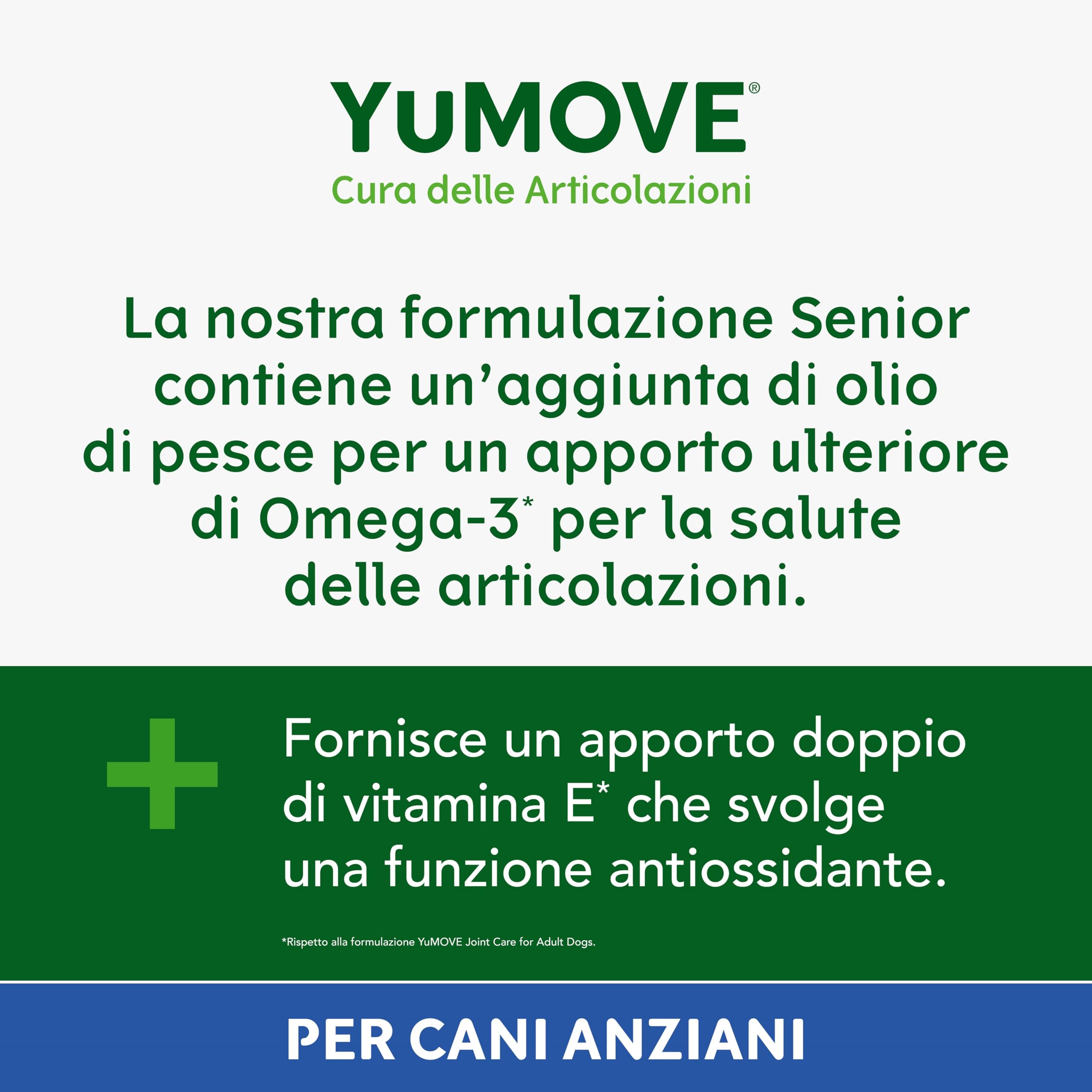 YuMOVE Integratore Articolazioni Cane 8+ Anni - 120 Compresse - In Attesa di Brevetto 170mg di Cozza Verde ActivEase per Compressa - Joint Care Cani Articolazioni & Condroprotettori Cane, Glucosamina