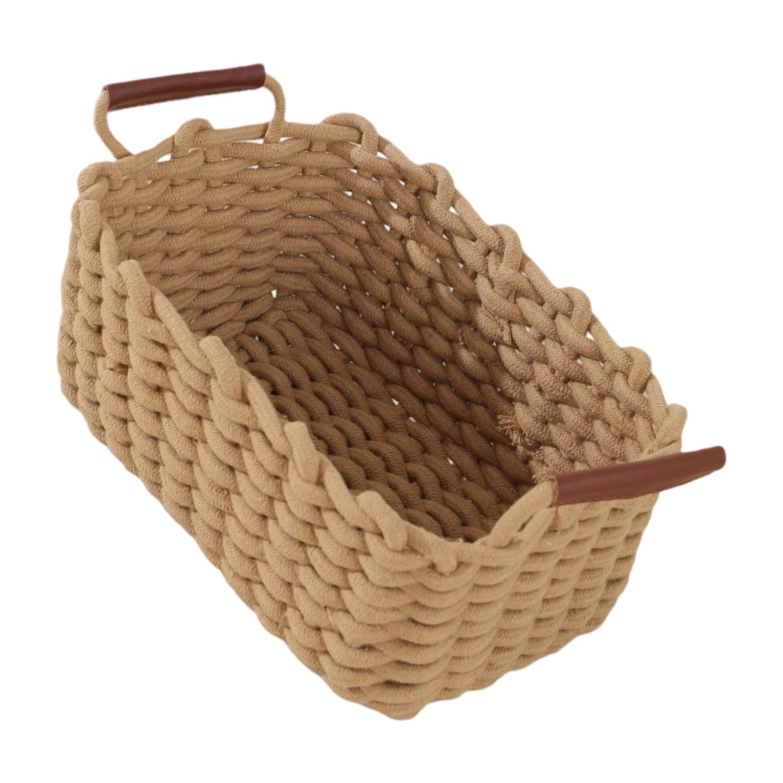 Interlaced Cotton Rope Storage Basket Soft Fabric Decorative Planner for Home Prekindergarten Large Capacity Green Plan Large Capacity Storage Basket