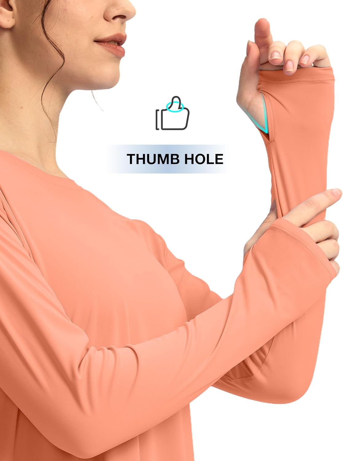 Soothfeel Women's UPF 50+ UV Protection Lightweight Quick Dry Long Sleeve Workout Shirt - Image 2