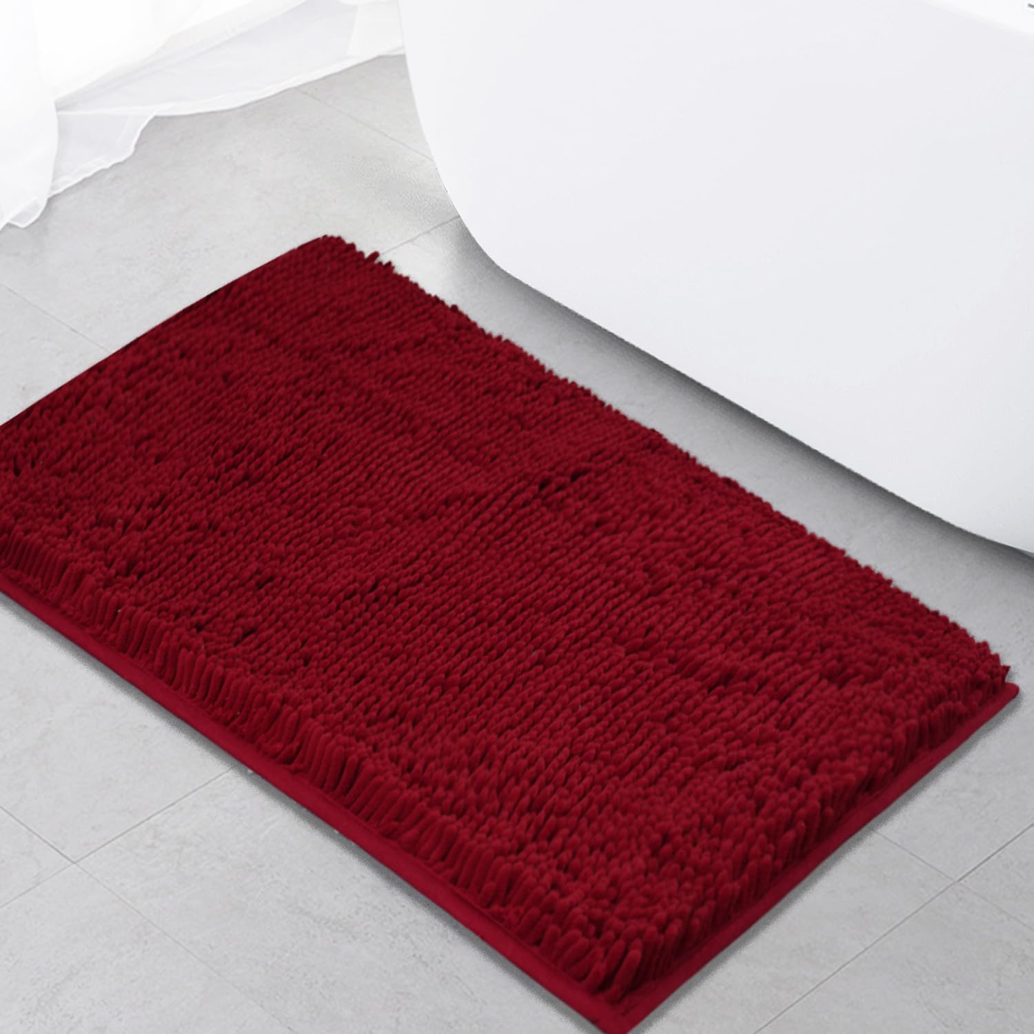 AINAHYVA Bathroom Rugs Chenille Bath mat, Super Absorbent