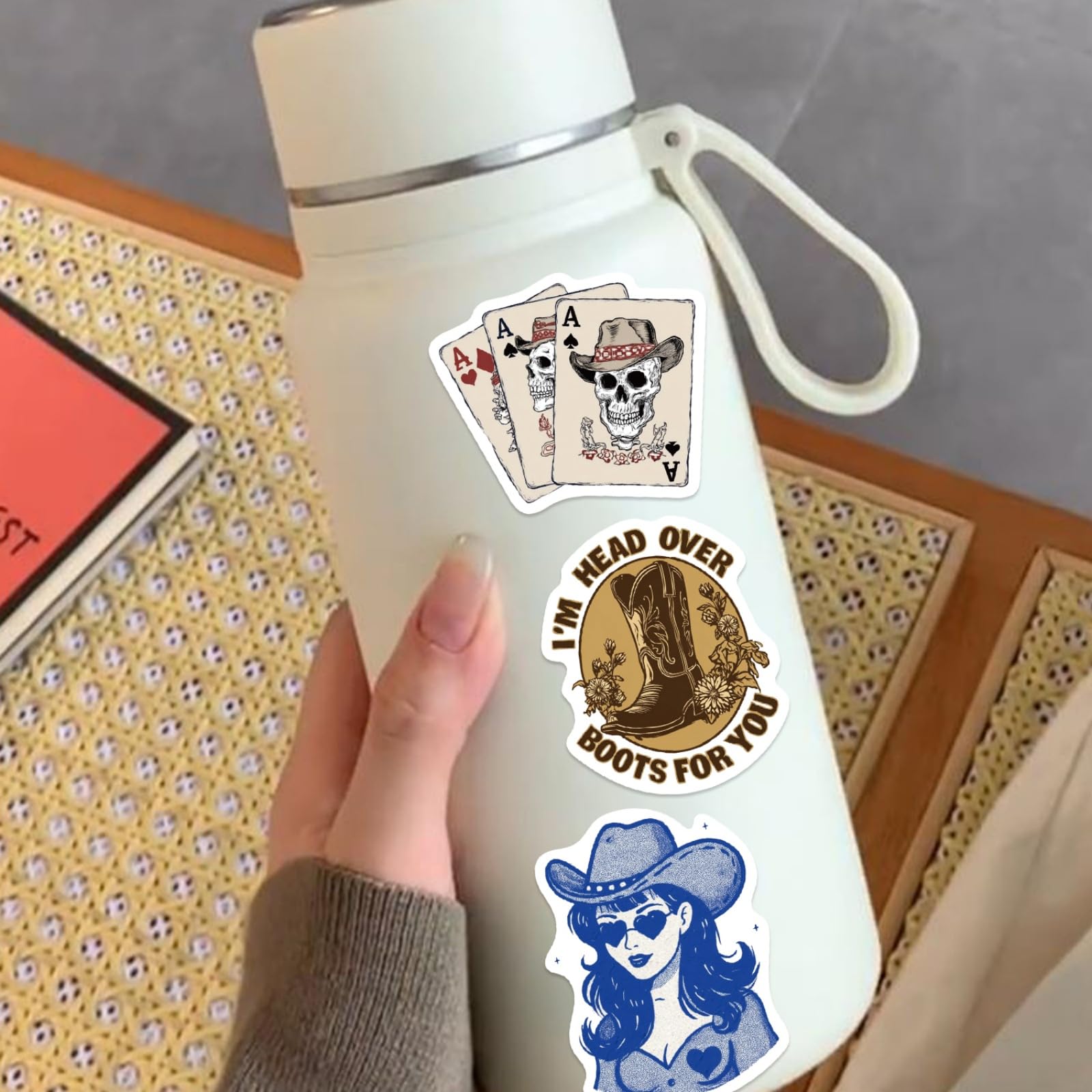 50 szt. zachodnich naklejek, kowbojka, naklejki na butelki z wodą, pamiętniki na laptopa, do scrapbookingu, fajne zachodnie kowbojskie naklejki, dekoracja imprezowa, upominki dla dorosłych