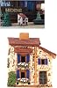 Portavelas de té de cerámica artística decoración para habitación hecho a mano coleccionable mini faro casa callejera en Provenza, Francia S12-1 1