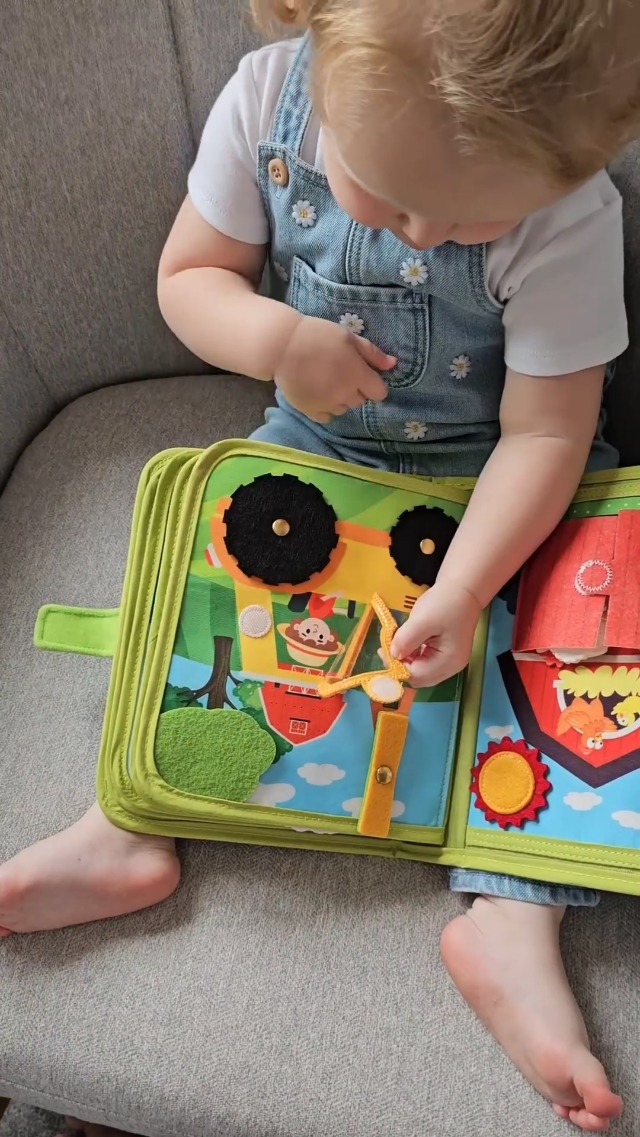 Busy Board Montessori In Feltro - Quiet Book Tema Foresta Per Bambini 1 2 3 Anni - Giocattolo Educativo Regalo Compleanno