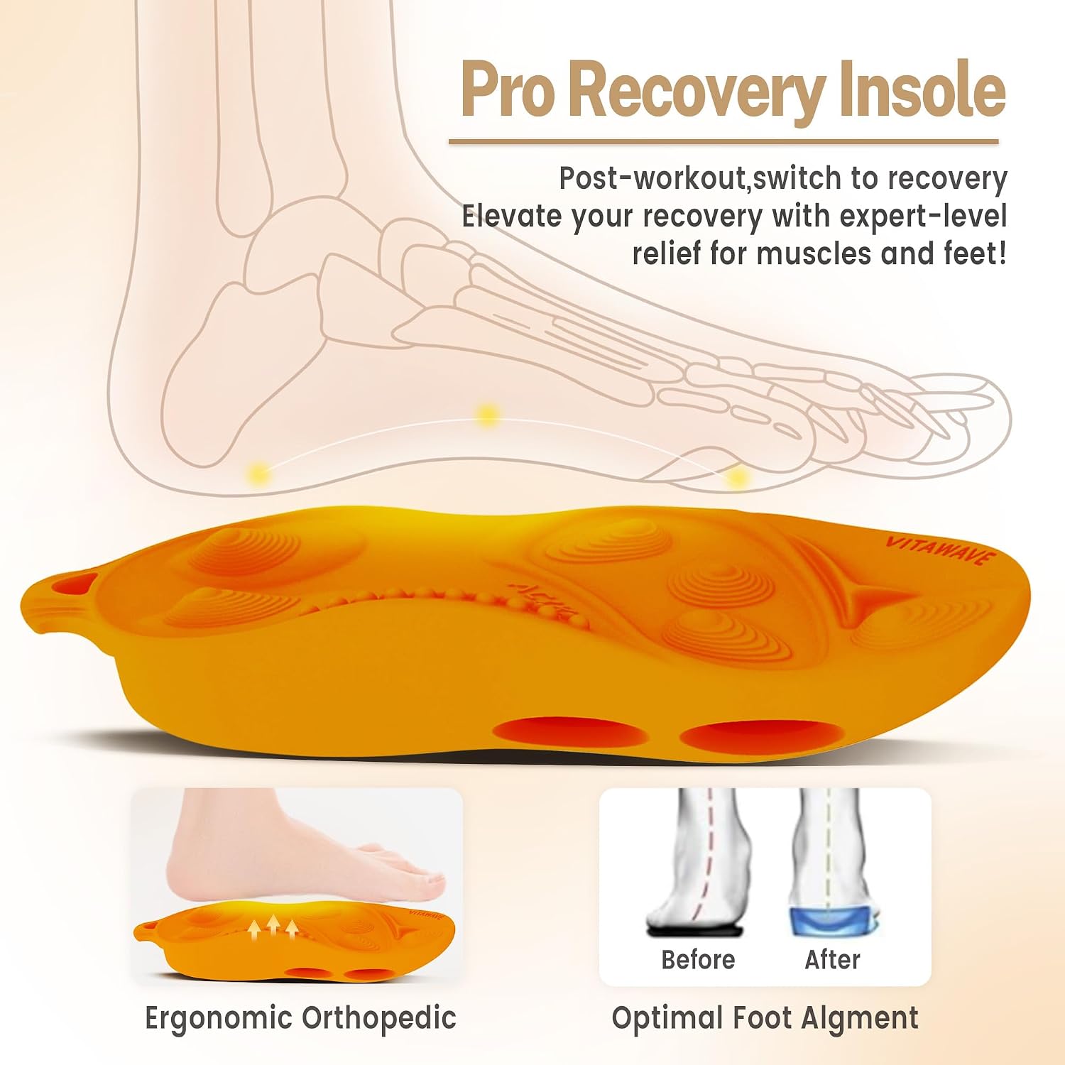 Recovery Sandals with 2 Replaceable Insoles - 2025 Arch Support Slippers for Men & Women, Orthopedic Open-Toe Walking Shoes for Plantar Fasciitis, Heel & Back Pain Relief, Sports & Daily Wear
