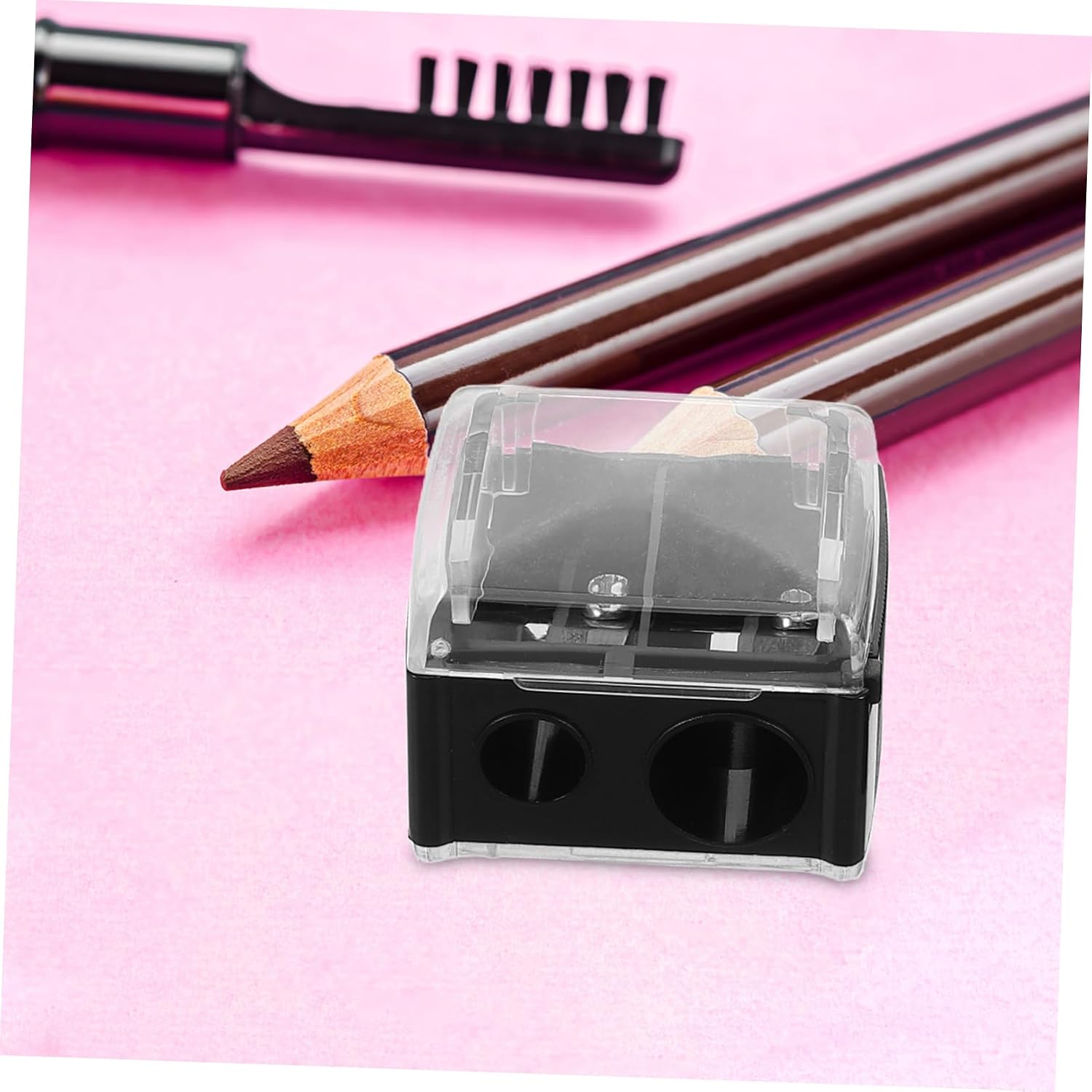 MERRYHAPY 5pcs Dual Eyebrow Eyeliner Pencil Sharpener Portable Handheld Cosmetic Tool for Easy Makeup Pencils Sharpening for Home and Travel