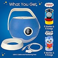 Vista 3 de Proyector de libros para niños, Thomas & Friends, 5 historias clásicas, lectura en voz alta, 10 canciones, luz nocturna, música relajante, cuentos