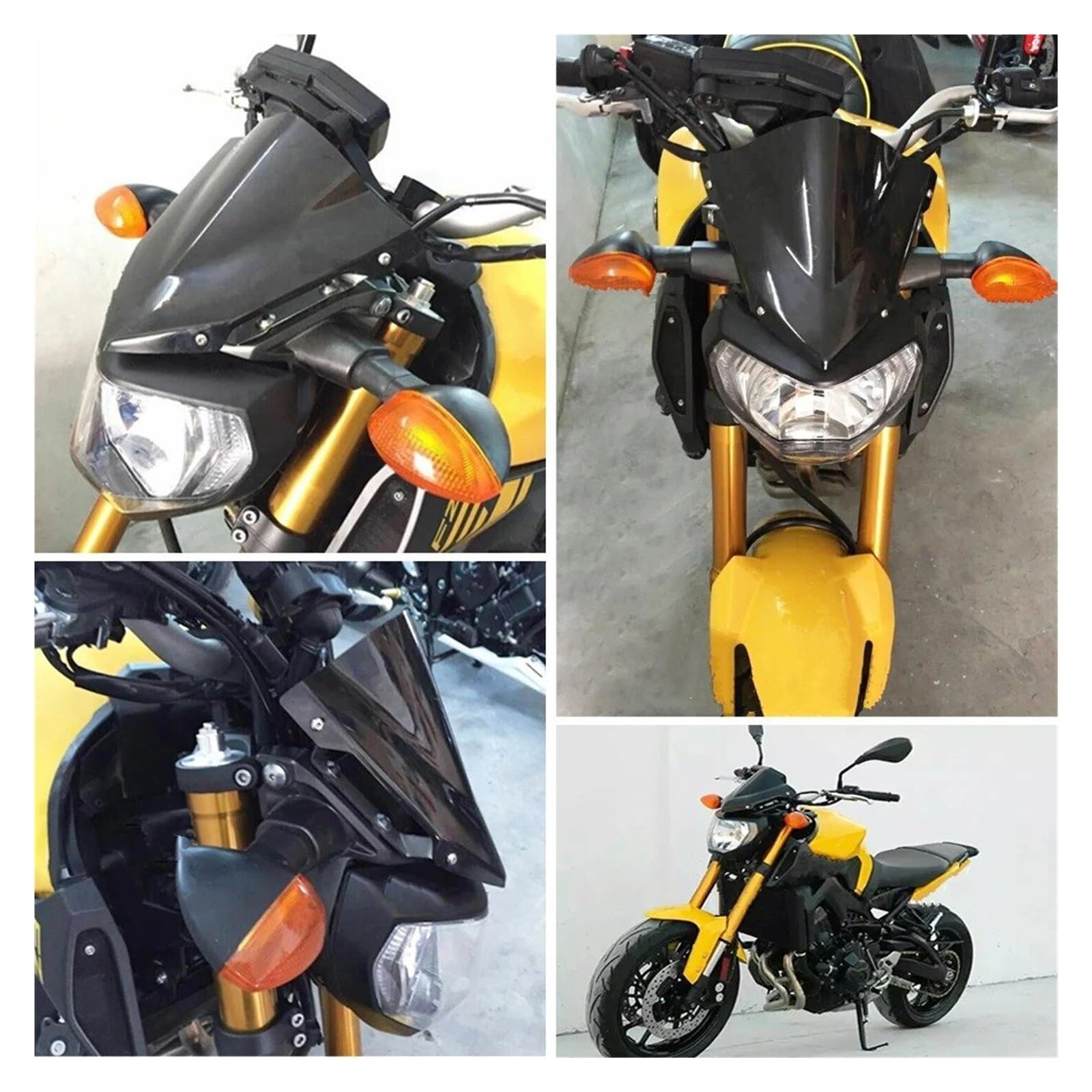 CUPOLINO Per MT-09 FZ-09 2014 2015 2016 Deflettori Antivento Per Motocicletta Per MT09 FZ09 Parabrezza Parabrezza Parabrezza e deflettori