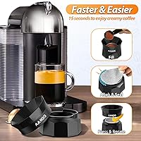 Vista 2 de AANQQ Kit de recarga para cápsulas Nespresso Vertuo: soporte reutilizable para cápsulas Vertuo con 100 tapas de sellado de papel de aluminio